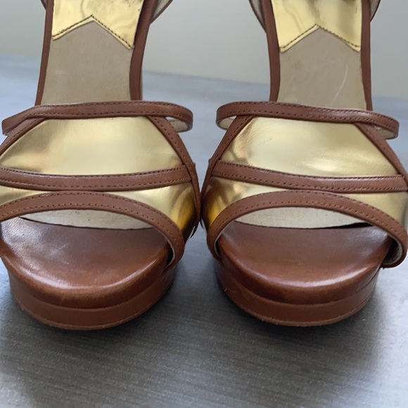 Michael Kors Gold & Tan Heels - Picture 5 of 6